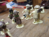 Vtg 8 Piece Flintstones Hand Painted Figures Hanna Barbara Productions 2+ Inches