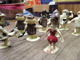 Vtg 8 Piece Flintstones Hand Painted Figures Hanna Barbara Productions 2+ Inches