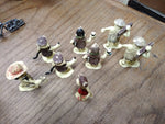 Vtg 8 Piece Flintstones Hand Painted Figures Hanna Barbara Productions 2+ Inches
