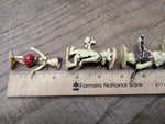 Vtg 8 Piece Flintstones Hand Painted Figures Hanna Barbara Productions 2+ Inches