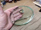 Vtg Sheaffers White Dot Lifetime Fountain Pen Desk Set Green Glass Base Nice Nib