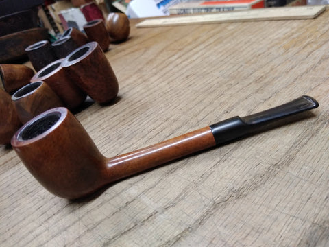 Vtg RKD 9465 Briar Tobacco Pipe Billiard Style Saddle Stem London England Nice!