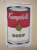 Vtg Campbell's Condensed Soup Advertising Cloth Bag Laundry Sack 28.5" x 17.5"