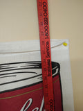 Vtg Campbell's Condensed Soup Advertising Cloth Bag Laundry Sack 28.5" x 17.5"