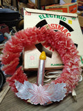 Vtg World Wide Decorative Lites Electric Window Christmas Wreath Lights Up w/Box