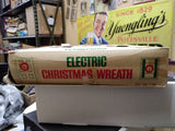 Vtg World Wide Decorative Lites Electric Window Christmas Wreath Lights Up w/Box