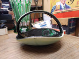 Vtg Unmarked McCoy Holland? Pottery Green Black Glazed Basket Candy Dish Planter