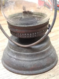 Vtg Antique Early Ice Skaters Kerosene Oil Lamp Lantern 7" Rare Collecitble!