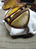 Vtg Yellow Tint Fold up Pocket Motorcycle Riding Protective Vented Goggles