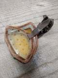 Vtg Yellow Tint Fold up Pocket Motorcycle Riding Protective Vented Goggles