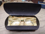 Vtg AO American Optical Bi Focal Industrial Glass Lens Safety Goggles Orig Case!