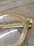 Vtg AO American Optical Bi Focal Industrial Glass Lens Safety Goggles Orig Case!