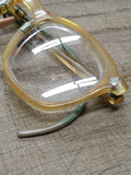 Vtg AO American Optical Bi Focal Industrial Glass Lens Safety Goggles Orig Case!