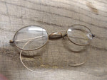 Vtg Antique Gold Filled Wire Rim Oval Glass Prescription Lens Eye Glasses Nice!