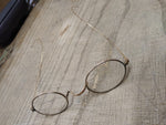 Vtg Antique Gold Filled Wire Rim Oval Glass Prescription Lens Eye Glasses Nice!