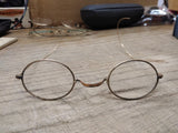Vtg Antique Gold Filled Wire Rim Oval Glass Prescription Lens Eye Glasses Nice!