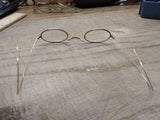 Vtg Antique Gold Filled Wire Rim Oval Glass Prescription Lens Eye Glasses Nice!