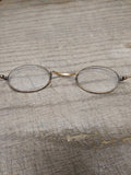Vtg Antique Gold Filled Wire Rim Oval Glass Prescription Lens Eye Glasses Nice!