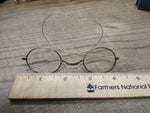 Vtg Antique Gold Filled Wire Rim Oval Glass Prescription Lens Eye Glasses Nice!