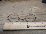 Vtg Antique Gold Filled Wire Rim Oval Glass Prescription Lens Eye Glasses Nice!