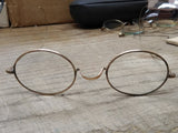 Vtg Antique GFI Gold Filled Full Wire Rim Oval Prescription Lens Eye Glasses!