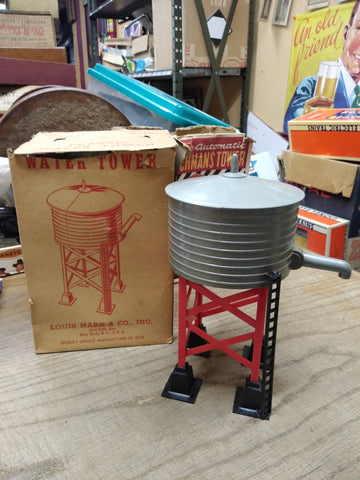 Vtg Marx O-Gauge Train Marlines Water Tower in Original Box Nice Shape!