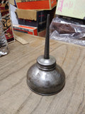 Vtg Thumb Pump Hand Oiler Silver Working Great Shape!