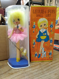Vtg 1960's Dee Bee Co Leslie & Fifi Doll Set Yellow Hair Made In Japan Orig Box!