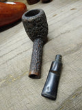 Vtg Wally Frank Ltd Rustic Root #18 Lovat Style Saddle Stem Tobacco Pipe
