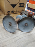 Vtg Antique Pair of Hog Pig Scrapers Double Ended Primitive Candle Holders