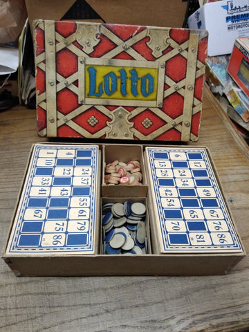 Vtg Lotto Bingo Style Board Game in Original Box!
