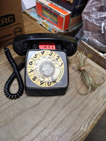 Vtg GTE National Special Needs Center Rotary Desk Top Telephone Offset Dial 80E