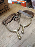 Vtg Antique WWI U.S. A.B. August Bauermann Cavalry Officer Horse Riding Spurs