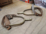 Vtg Antique WWI U.S. A.B. August Bauermann Cavalry Officer Horse Riding Spurs