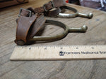 Vtg Antique WWI U.S. A.B. August Bauermann Cavalry Officer Horse Riding Spurs