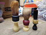 Vtg 3 Piece Shaving Brush Lot Rubberset 200-4 Rubberset Trade Mark Eveready?