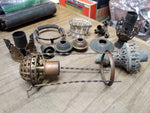 Vtg Antique Gas Wall Ceiling Lamp Light Parts Lot Mantle Burners Fixtures Brass