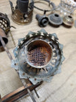 Vtg Antique Gas Wall Ceiling Lamp Light Parts Lot Mantle Burners Fixtures Brass