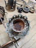 Vtg Antique Gas Wall Ceiling Lamp Light Parts Lot Mantle Burners Fixtures Brass