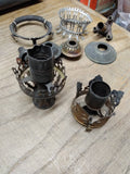 Vtg Antique Gas Wall Ceiling Lamp Light Parts Lot Mantle Burners Fixtures Brass
