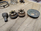 Vtg Antique Gas Wall Ceiling Lamp Light Parts Lot Mantle Burners Fixtures Brass