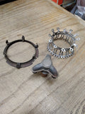 Vtg Antique Gas Wall Ceiling Lamp Light Parts Lot Mantle Burners Fixtures Brass