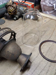Vtg Antique Gas Wall Ceiling Lamp Light Globe Burner Fixture Brass Parts Lot