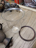 Vtg Antique Gas Wall Ceiling Lamp Light Globe Burner Fixture Brass Parts Lot