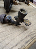 Vtg Antique Gas Wall Ceiling Lamp Light Burner Fixture Brass Hardware Parts Lot