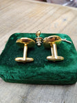 Vtg 2 Pc Set Cufflink Tie Clip Lot Swank Moon Stone Gentry Garnet Original Boxes