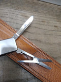 Vtg Letter Opener Multi Tool Made in Japan Stainless Steel Scissors Knife Sheath