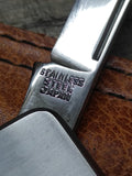 Vtg Letter Opener Multi Tool Made in Japan Stainless Steel Scissors Knife Sheath