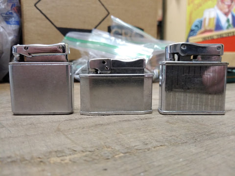Vtg 3 Pc Cigarette Lighter Lot Calibri Rogers Modernlite Automatic Super Japan