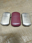 Vtg 3 Pc Cigarette Lighter Lot Winston NO BULL and Leather Cover Select Trading